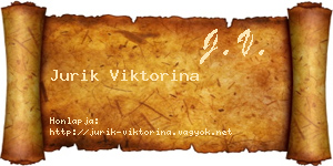 Jurik Viktorina névjegykártya